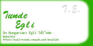 tunde egli business card